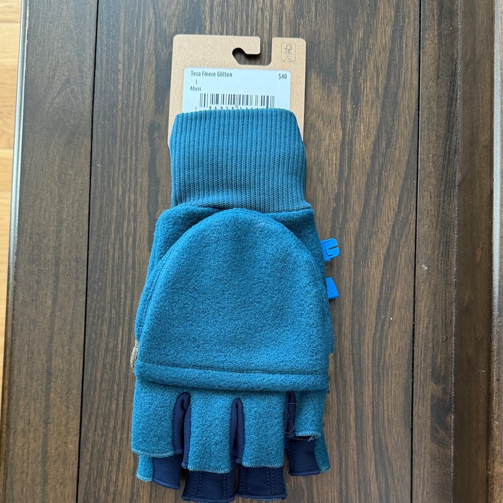cotopaxi Teal Flip-Top Fleece Mittens